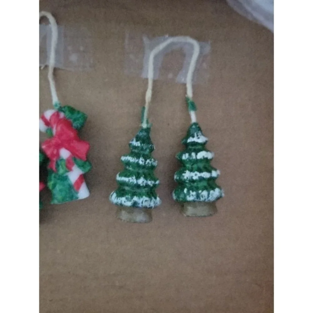 Vintage Holiday / Christmas Mini Rope Wax Candles Set Of 4 Bundle Decor